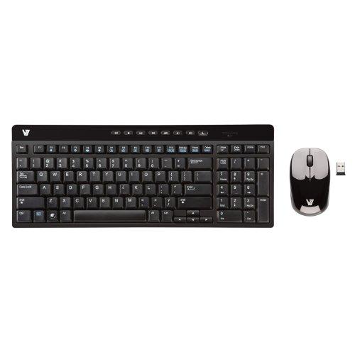 V7 Elite Wireless Standard Keyboard With Optical Mouse