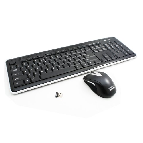 i-rocks RF-6577L-BK Wireless Slim Keyboard With Laser Mouse