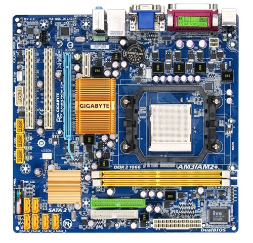 Gigabyte GA-MA74GM-S2 Micro ATX AM3/AM2+/AM2 Motherboard