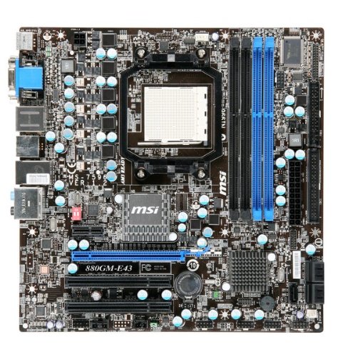 MSI 880GM-E43 Micro ATX AM3 Motherboard