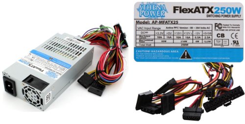 Athena Power AP-MFATX25 250 W 80+ Certified Mini ITX Power Supply