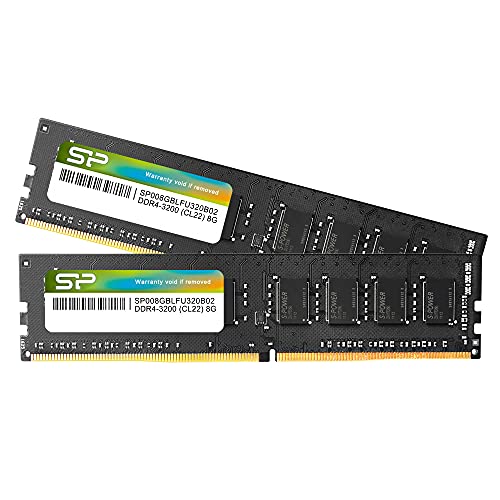 Silicon Power SP016GBLFU320B22 16 GB (2 x 8 GB) DDR4-3200 CL22 Memory