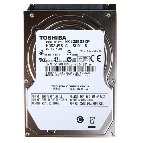 Toshiba MK3259GSXP 320 GB 2.5" 5400 RPM Internal Hard Drive