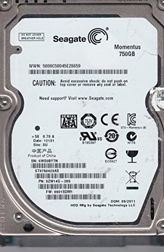 Seagate Momentus 750 GB 2.5" 5400 RPM Internal Hard Drive