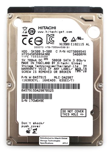 Hitachi Travelstar 5K500.B 500 GB 2.5" 5400 RPM Internal Hard Drive